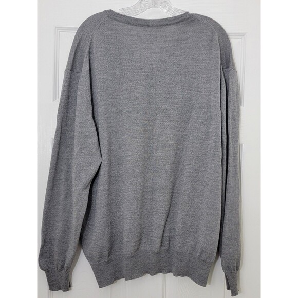 Cumran 100% Merino‎ Wool V-neck Mens Sweater Made In Italy XXL - Picture 2 of 10